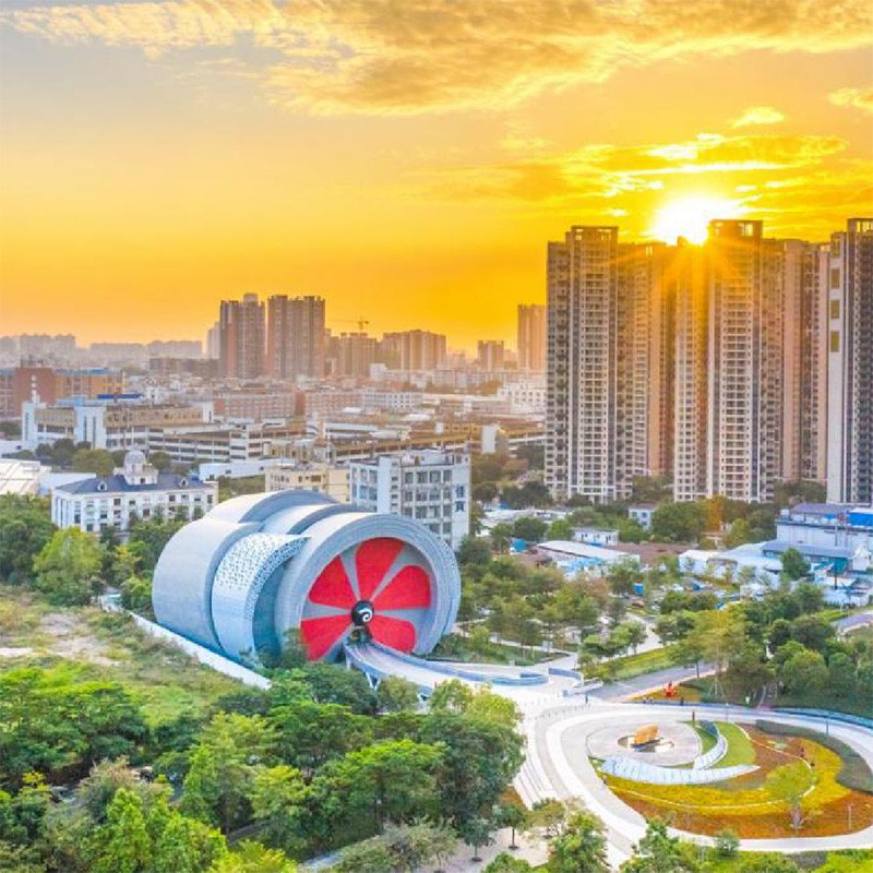 Estufa de gas Bousit en el centro de exposiciones de fabricación de Shunde