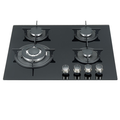 Kitchen 4 Burner Gas Stove with Glass Top | Bulk Production Glass Gas Stove Factory | B401