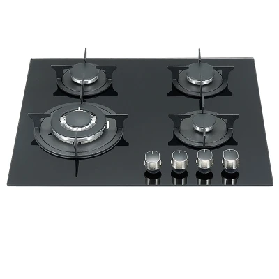 Kitchen 4 Burner Gas Stove with Glass Top | Bulk Production Glass Gas Stove Factory | B401