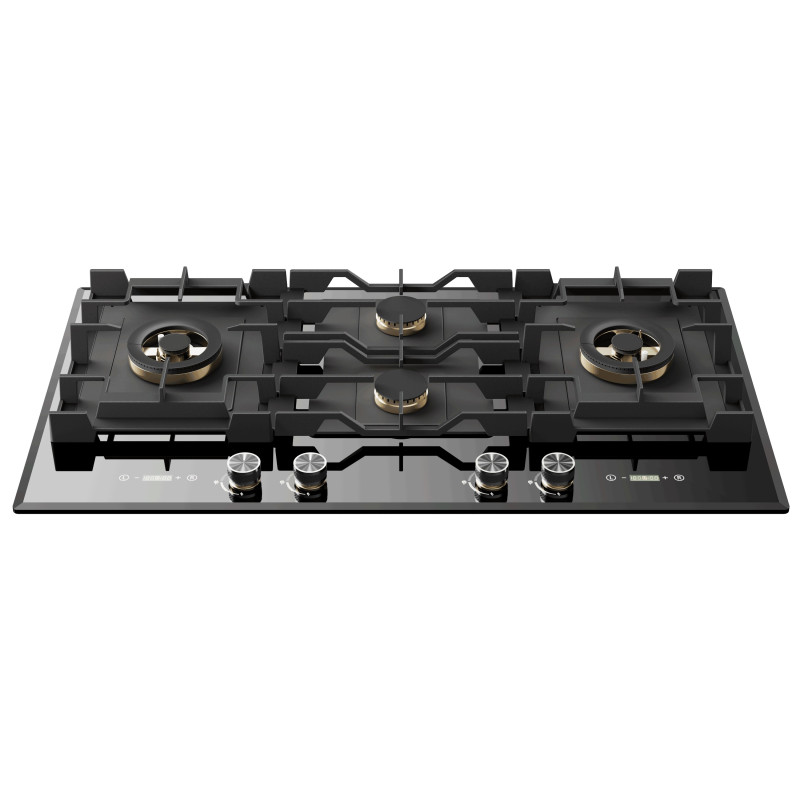 Professional Manufacturer | Household Kitchen Built In 4 Burner Gas Cooker | B9064(Black)