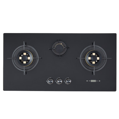Wholesale Built-in 3 Gas Glass Stove Top | Custom Gas Stove Factory | B706(with Timer)