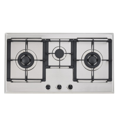 36 Inch Gas Hob OEM | 3-Burner Stainless Steel Built-in Hob Supplier | MOQ 100