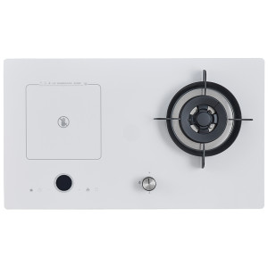 Combination Cooktop Hob Manufacturer | Hybrid Gas and Induction Hob | B19(White)