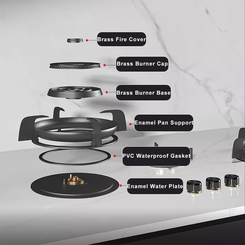 Structure of Bousit Integrated Gas Cooktop