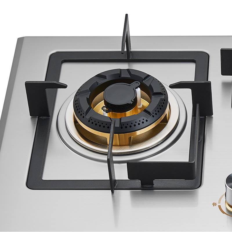 square pan support of Bousit 3 Burner Stainless Steel Gas Stove G390