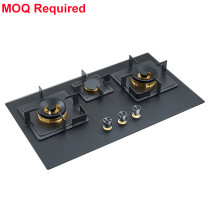 3 Burner Gas Stove Manufacturer | Black Glass  Gas Stove Wholesaler  | B392 | MOQ Required
