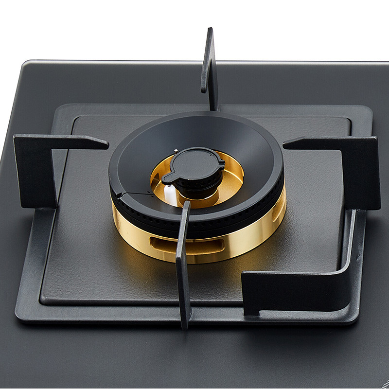 Windproof Pan Support of Bousit 3 Burner Tempered Glass Gas Stove B392