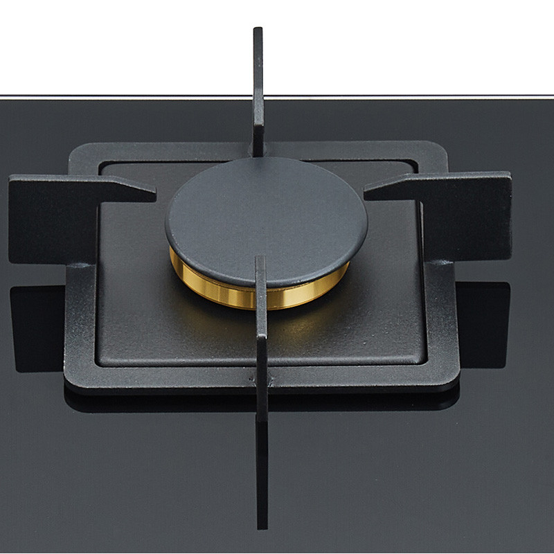 Copper Fire Cover of Bousit 3 Burner Tempered Glass Gas Stove B376-C