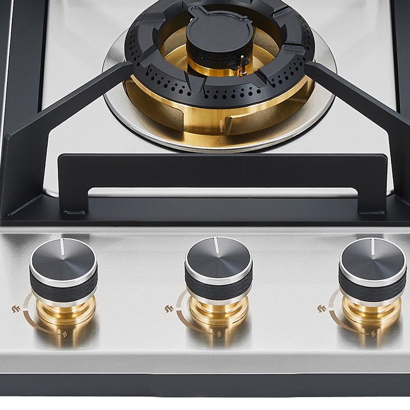 metal knob of Bousit 3 Burner Stainless Steel Gas Stove G387