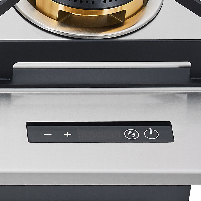 Built-in timer of Bousit 3 Burner Stainless Steel Gas Stove G387
