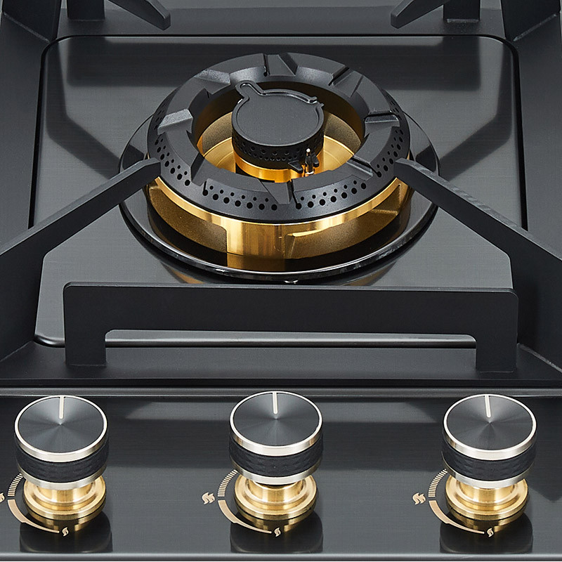 metal knob of Bousit 3 Burner Stainless Steel Gas Stove G387(Black)