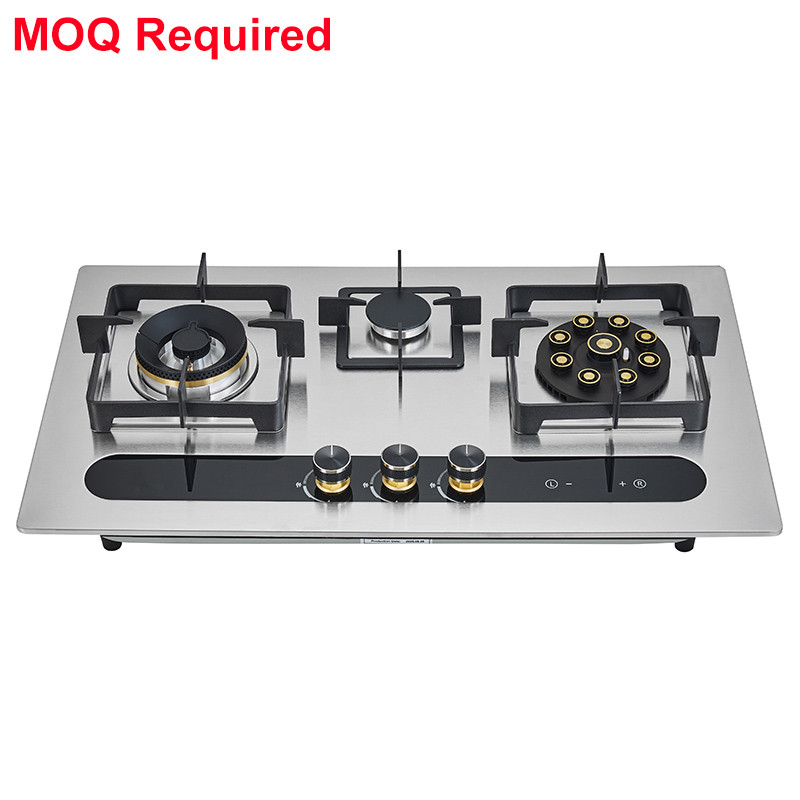 Stainless Steel Clad Glass Gas Stove Manufacturer | G393 | MOQ Required