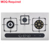 Stainless Steel Clad Glass Gas Stove Manufacturer | G393 | MOQ Required