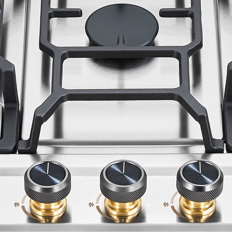 Metal knob of Bousit 3 Burner Stainless Steel Gas Stove G721-S