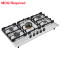 5-Burner built-in hob supplier | Cast Iron Stainless Stove OEM |  G955
