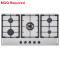 5-Burner built-in hob supplier | Cast Iron Stainless Stove OEM |  G955