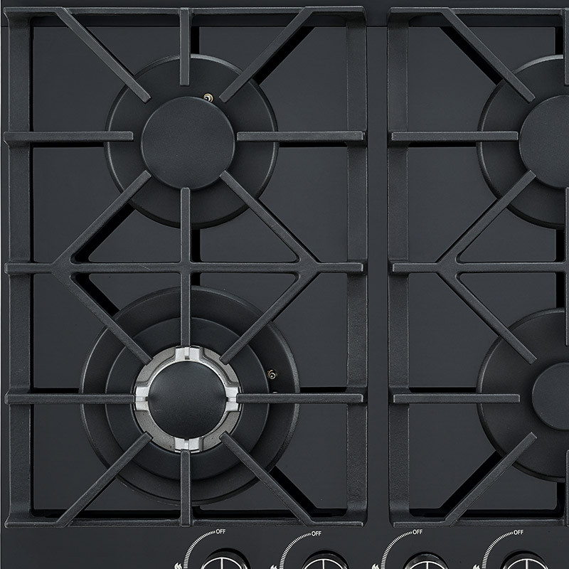 Custom Mold Cast Iron Pan Support of Bousit 4 Burner Tempered Glass Gas Stove B402