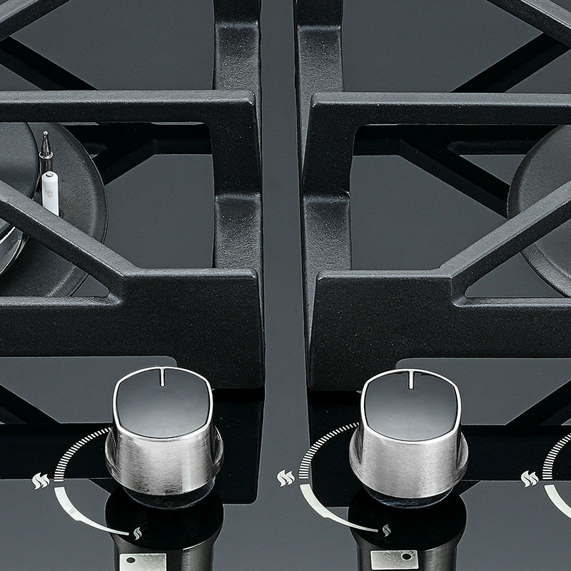 Metal control knob of Bousit 4 Burner Tempered Glass Gas Stove B402