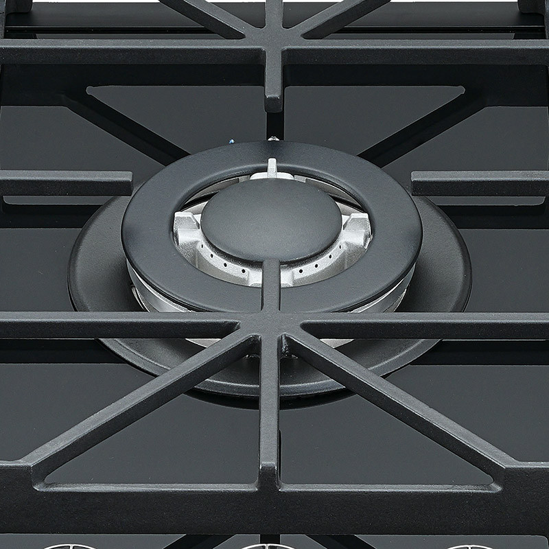 Aluminum Chinese Sabaf burner of Bousit 5 Burner Tempered Glass Gas Stove B560