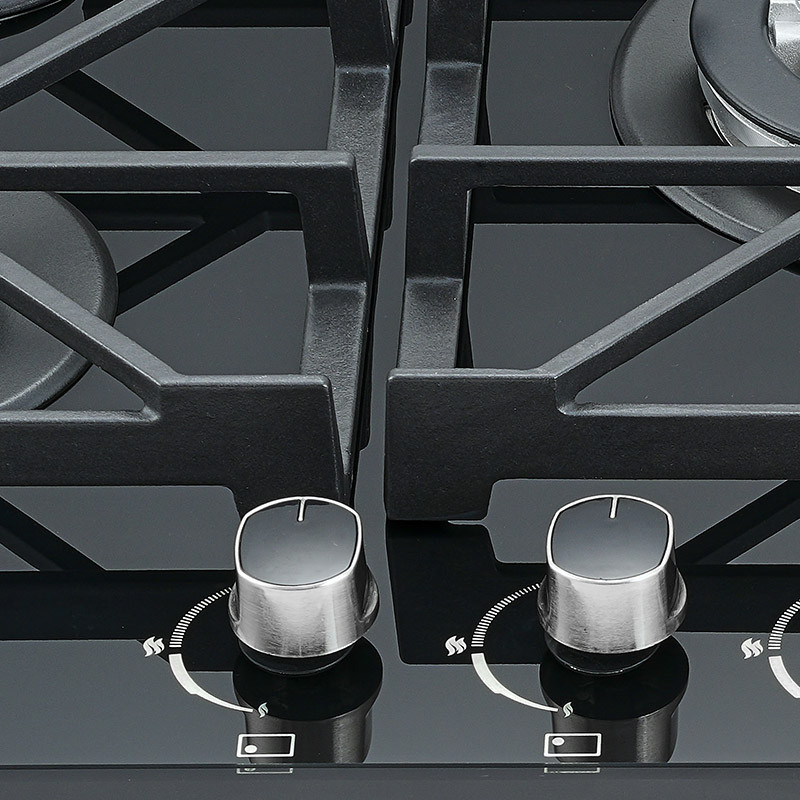 Metal Knob of Bousit 5 Burner Tempered Glass Gas Stove B560