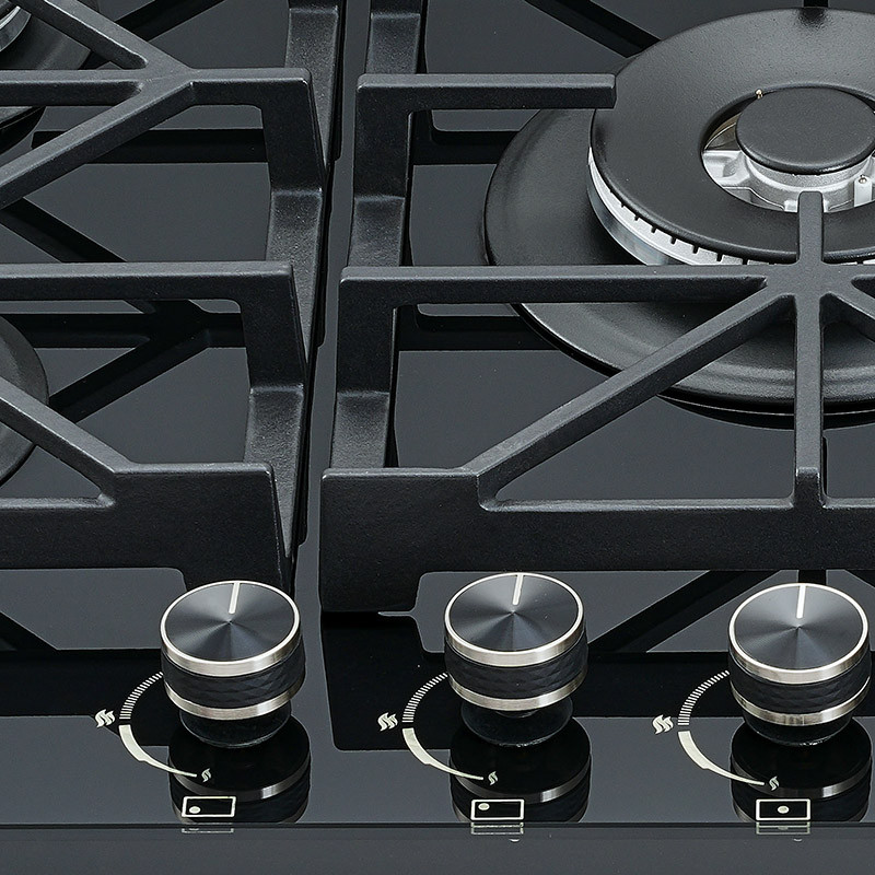Metal Knob of Bousit 5 Burner Tempered Glass Gas Stove B560-S