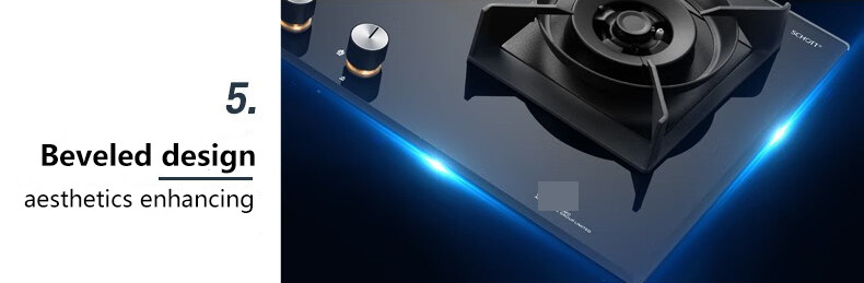 Customizable gas hob components including burners, knobs, pan supports, ignition system, and logo plates for OEM projects.