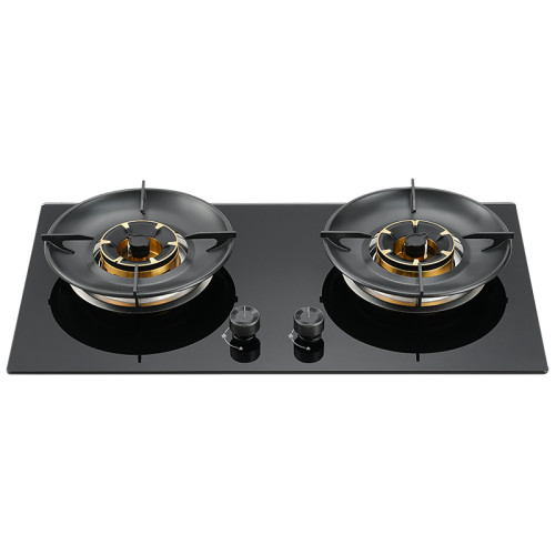 OEM 2 Burner Built-in Glass Gas Hob for Distributors and Brands