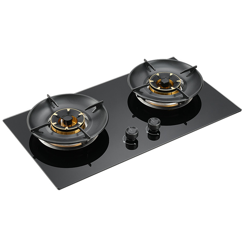 built-in 2 burner tempered glass gas stove top B211 view for kitchen distributors