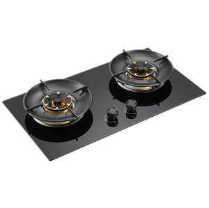 OEM 2 Burner Built-in Glass Gas Hob for Distributors and Brands