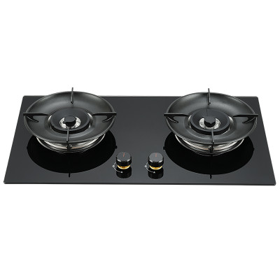 2 Burner Black Glass Gas Stove OEM Manufacturer | 5.2kW High Power | B370