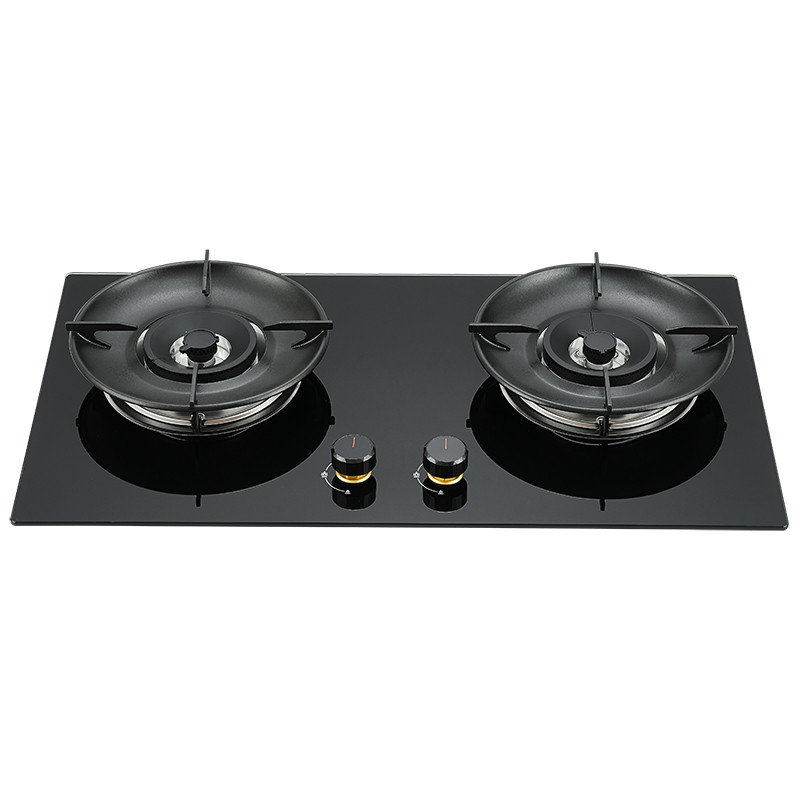 2 Burner Black Glass Gas Stove OEM Manufacturer | 5.2kW High Power | B370