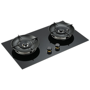 2 Burner Black Glass Gas Stove OEM Manufacturer | 5.2kW High Power | B370