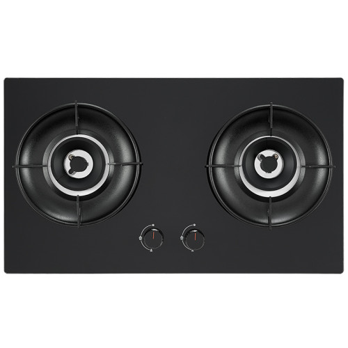 2 Burner Black Glass Gas Stove OEM Manufacturer | 5.2kW High Power | B370