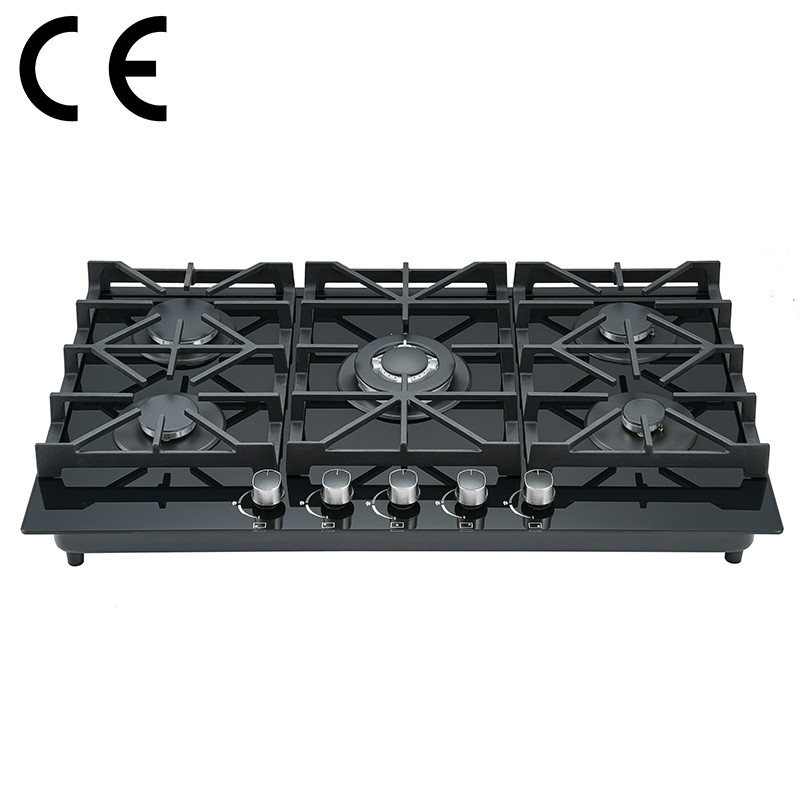 High Efficiency5 Burner Gas Stove | Tempered Glass Hob B560