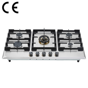 5-Burner built-in hob supplier | Cast Iron Stainless Stove OEM |  G955