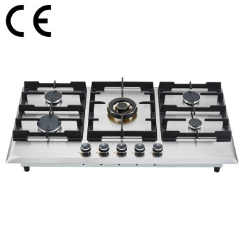 5-Burner built-in hob supplier | Cast Iron Stainless Stove OEM |  G955