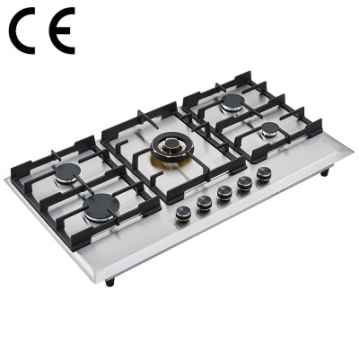 5-Burner built-in hob supplier | Cast Iron Stainless Stove OEM |  G955