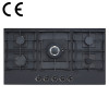 Heavy Duty 5 Burner Gas Hob Manufacturer | Tempered Glass Cooktop B558