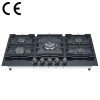 Heavy Duty 5 Burner Gas Hob Manufacturer | Tempered Glass Cooktop B558