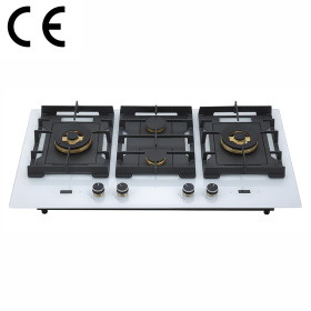 960mm White Tempered Glass 4 Burner Gas Stove with CE Certification | B905（White）