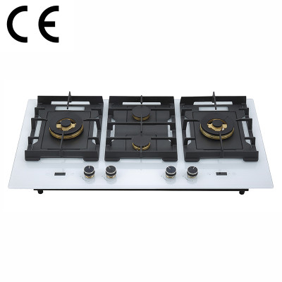 960mm White Tempered Glass 4 Burner Gas Stove with CE Certification | B905（White）