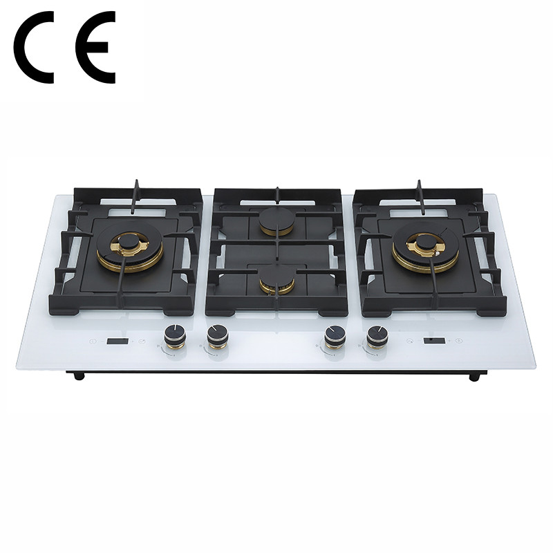 960mm White Tempered Glass 4 Burner Gas Stove with CE Certification | B905（White）