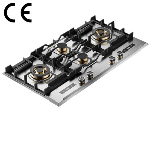 CE Certified 4 Burner Stainless Steel Gas Stove Manufacturer | Built-in Cooktop G9064