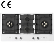 White CE Certified Glass Gas Cooktop | Built-in Kitchen Hob Manufacturer B9064