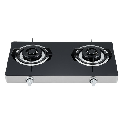Glass Portable 2 Burner Tabletop Gas Stove OEM/ODM Manufacturer | T201
