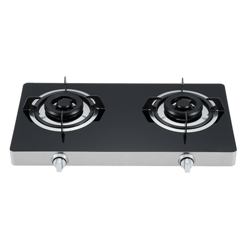 Glass Portable 2 Burner Tabletop Gas Stove OEM/ODM Manufacturer | T201
