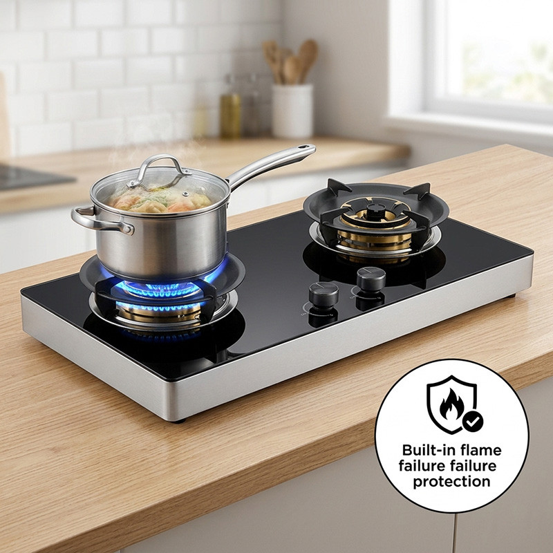 Built-in flame failure protection device of Bousit custom tabletop gas stove T203