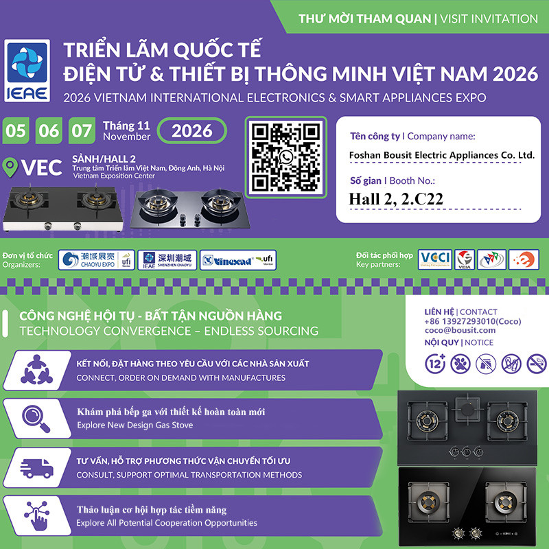 BOUSIT at IEAE 2026 Vietnam with New Gas Stove OEM & ODM Solutions