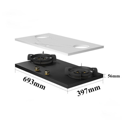 Sintered Stone Gas Hob Manufacturer | Sintered Stone Kitchen Gas Hob Manufacturer ZK-152X