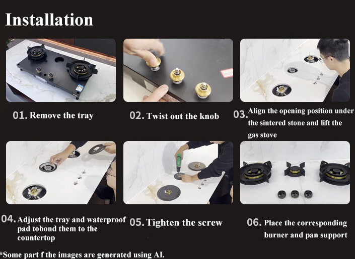 Installation of Bousit Gas Stone for Sintered Stone